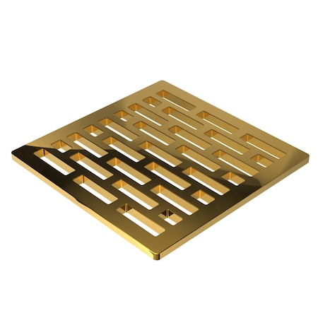 Newport Brass 4" Square Shower Drain in Polished Gold (Pvd) 233-406-24